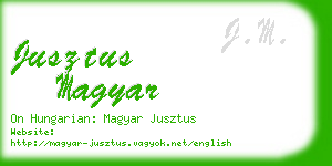 jusztus magyar business card
